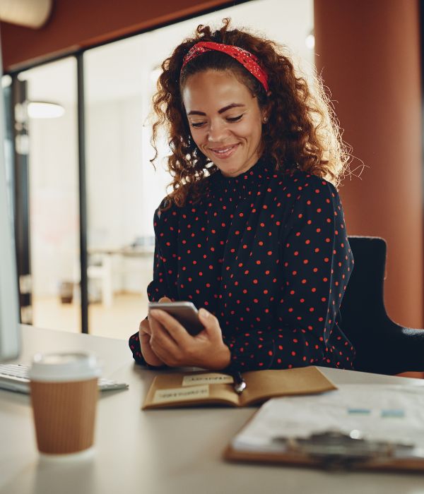 Woman planning her weekend business strategy